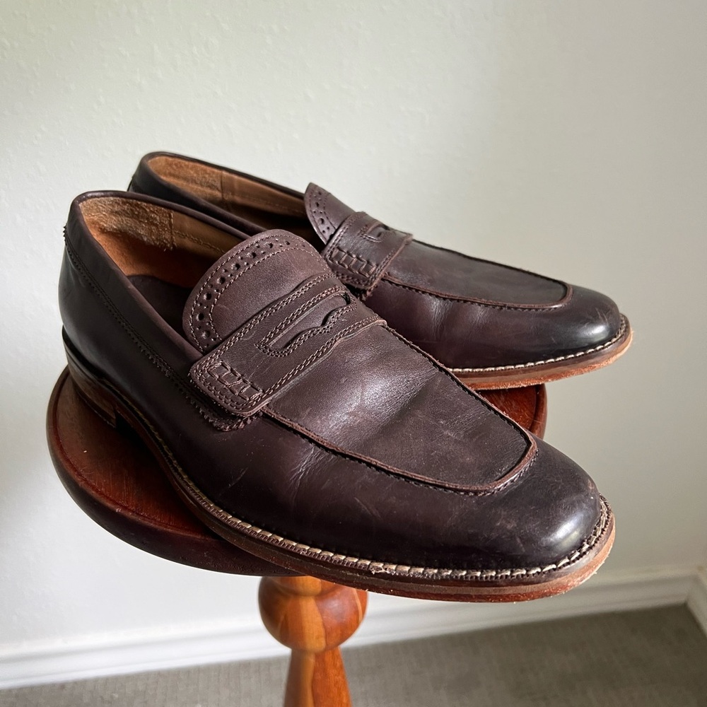 Cole Haan Brown Leather Penny Loafers